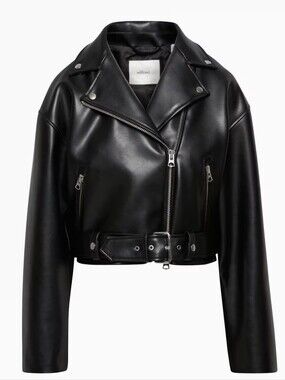 Wilfred Black Vegan Leather Jacket